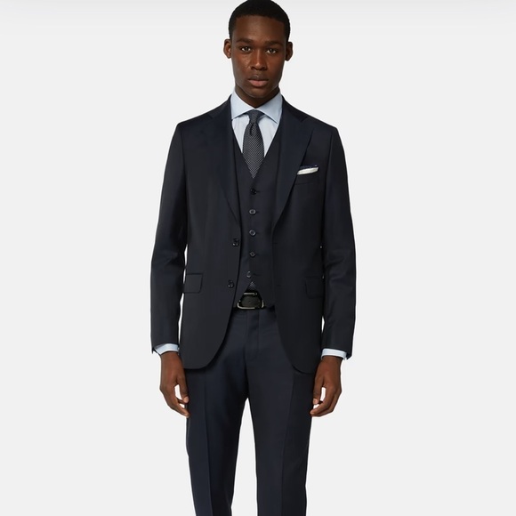BOGGI Milano Navy Blue Wool Jacket Blazer - Picture 1 of 16